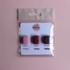 Sampler de 3 acuarelas perladas tonos rojos