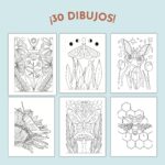 Insectos y botánica: Un libro de colorear para adultos (digital imprimible) - Imagen 5